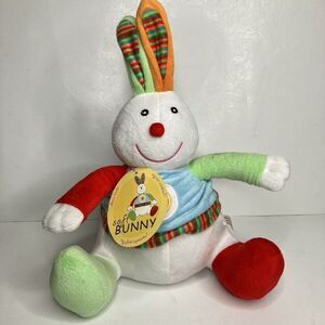 JACK RABBIT CREATIONS Plush Bunny Activity Toy Baby Squeak & Rattle Easter New